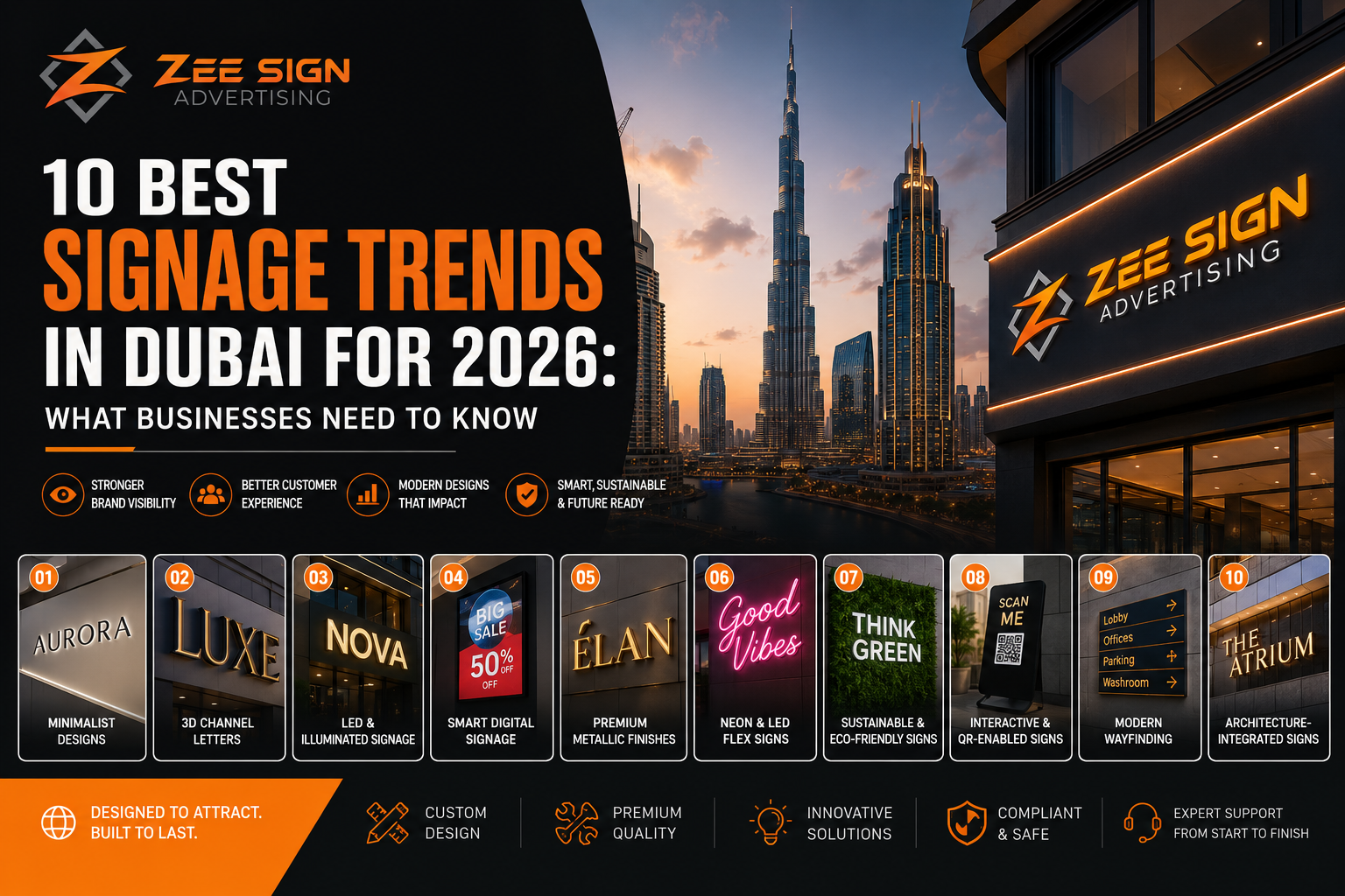 10 Best Signage Trends in Dubai for 2026: What Businesses Need to Know