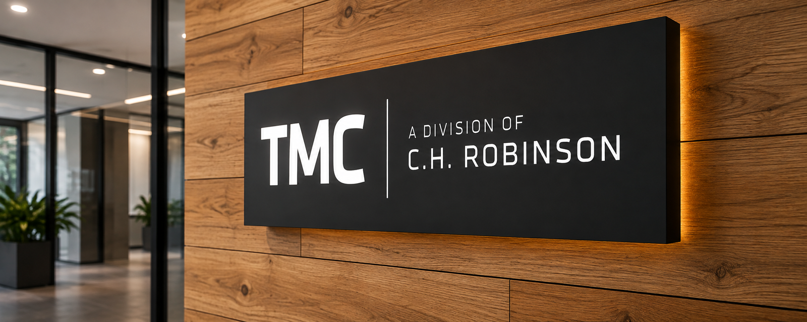 Premium custom signage board installation for a modern business interior