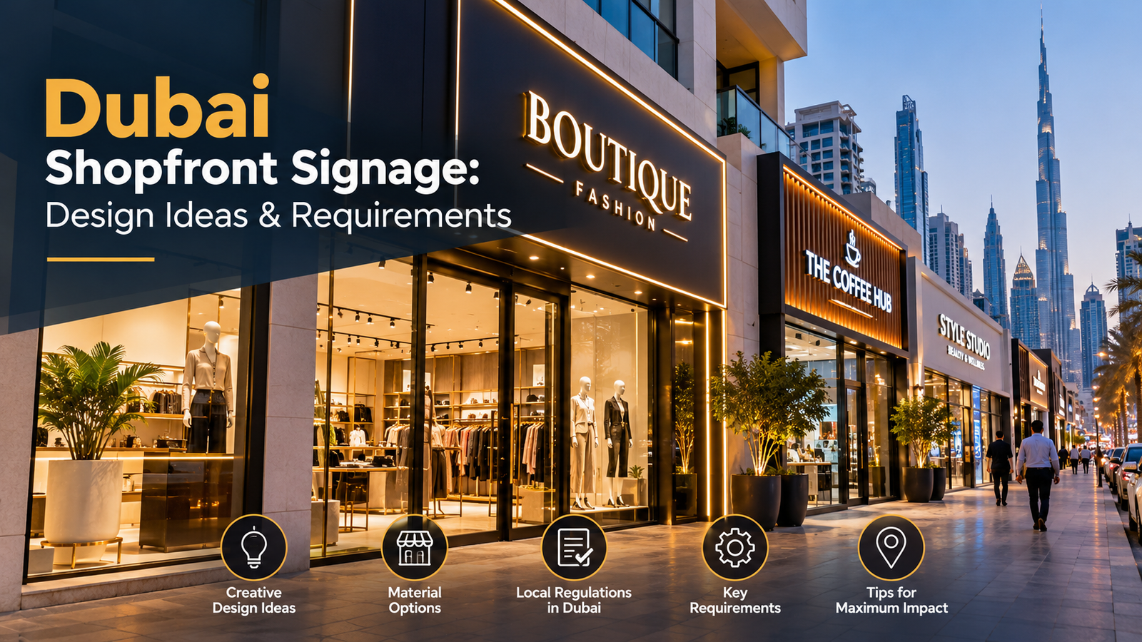 Dubai Shopfront Signage: Design Ideas & Requirements